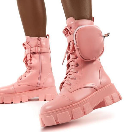 Round head female motorcycle riding boots