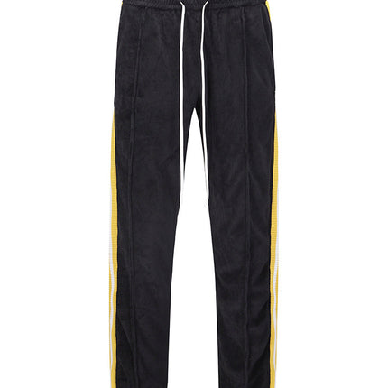Velvet Side Striped Webbing Track Pants