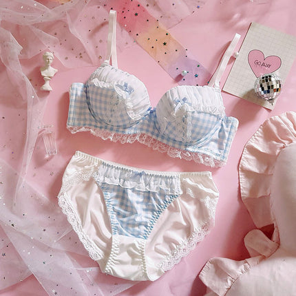 Underwired Thin Plus Size  Up Bra Set