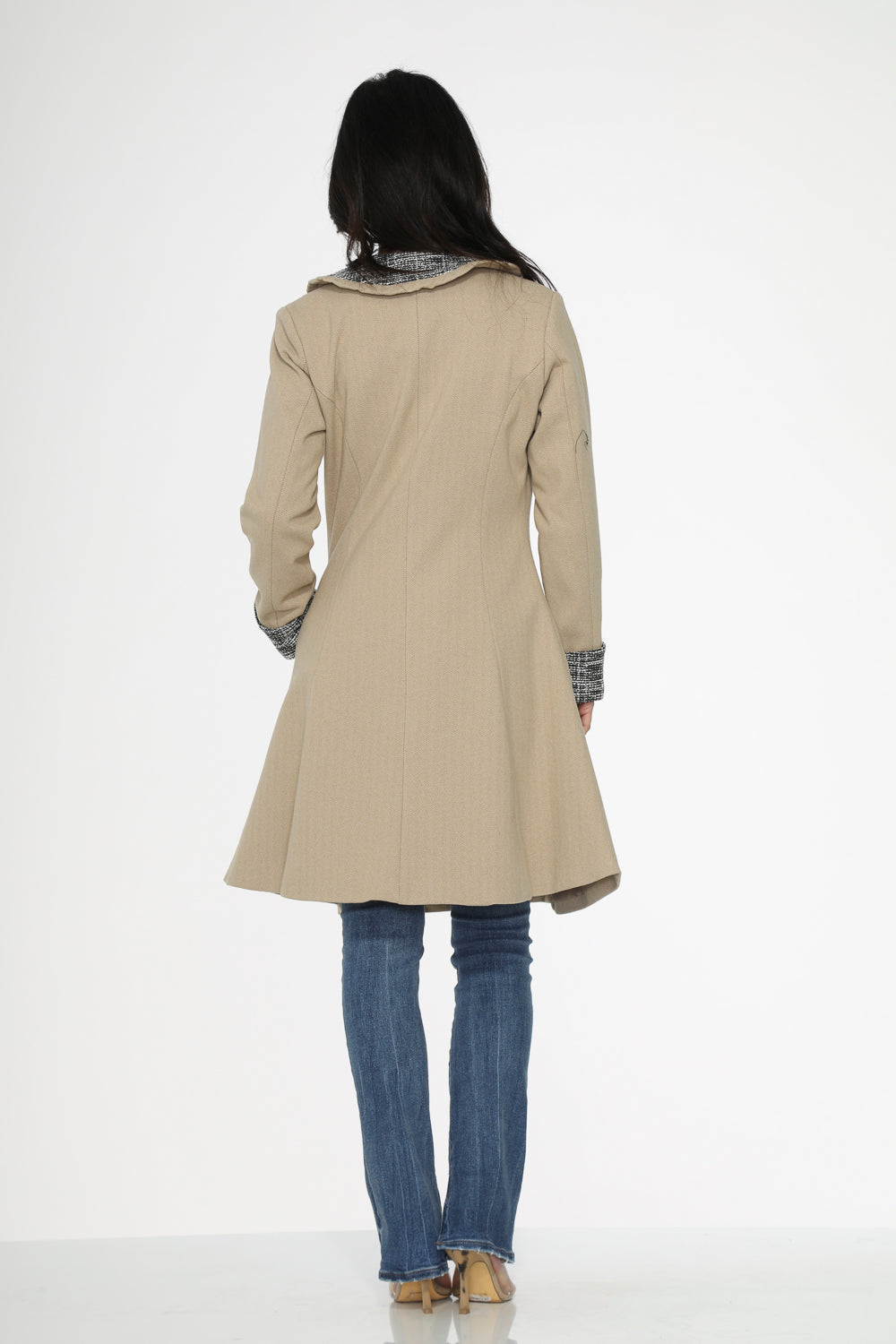 34520 Camel Swing Coat