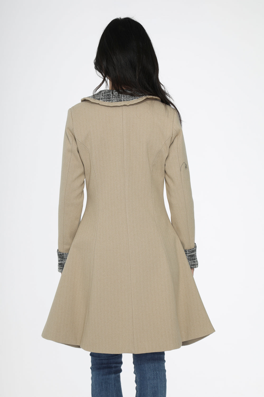 34520 Camel Swing Coat