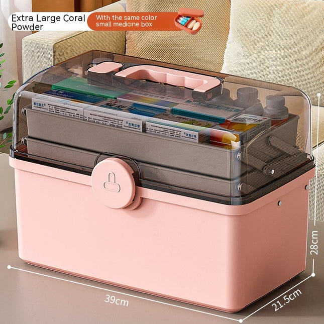 Household Large Capacity Multi-layer Medical Storage Box