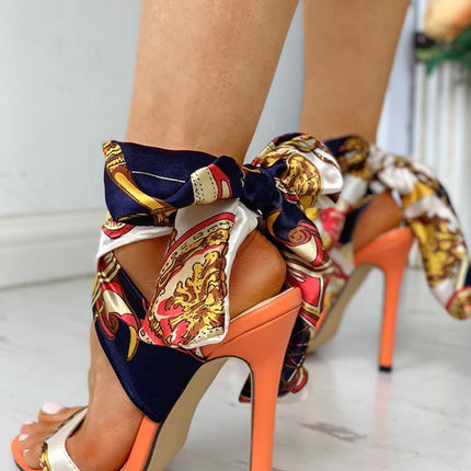 Strappy high heel sandals