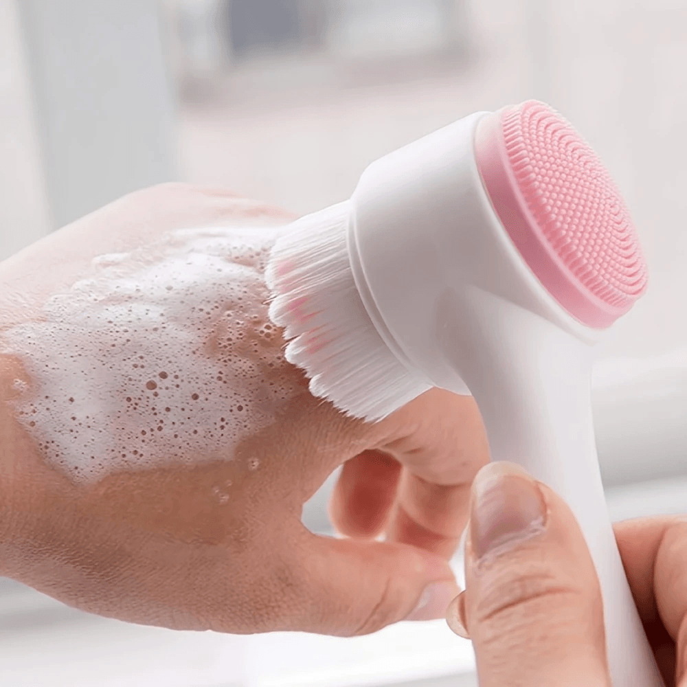 3D Silicone Face Cleansing Brush Dual-Sided Exfoliator