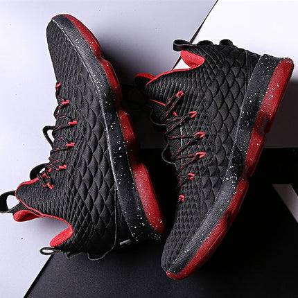 Shock-absorbing large size basketball shoes high to help outdoor sports shoes