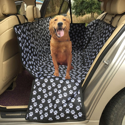 Footprint Dog Transporters Waterproof Back Back Pet Dog Seat Car Mat Cover Hammock Protector With Safety Belt D1010