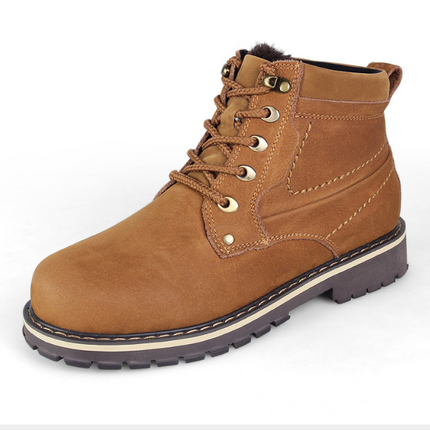 New Martin boots men Large size outdoor warm high help plus velvet large size leather Martin boots
