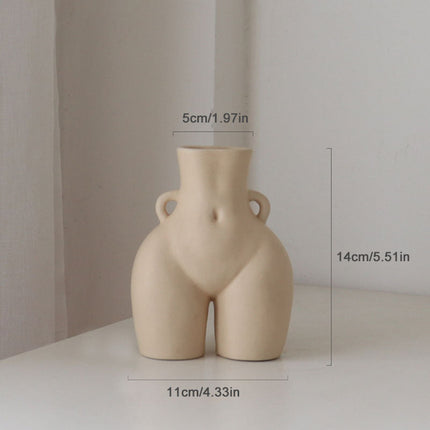 Home Ceramic Decoration Crafts Ornaments Simulation Body Art Dried Flower Vase