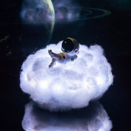 LED Colorful Clouds Astronaut Lamp With Rainbow Effect As Children's Night Light Kids Bedroom Night Lamp Decor Home Moon Lamp