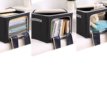 Steel Frame Storage Box Oxford Cloth Sorting Box Quilt Storage Box Folding Wardrobe Cloth Art Extra Large Storage Bag with Cover