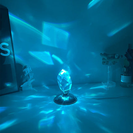 Led Crystal Night Light With Remote Control Bedroom Decor Mood Light Novelty Gift Usb Bedside Romantic Projector Rgb Night Lamp