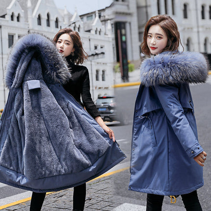 Loose plus size winter plus velvet cotton jacket