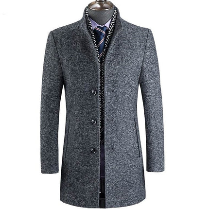 Winter wool thickened windbreaker man