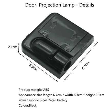2 Pcs Wireless Welcome Light Battery Type No Hole