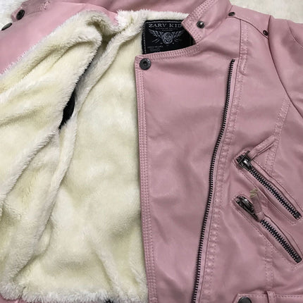 Children's clothing pilot leather jacket