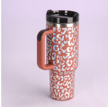 40oz Insulated Tumbler With Handle & Straw – Stainless Steel Vacuum Coffee Cup | Perfect Gift