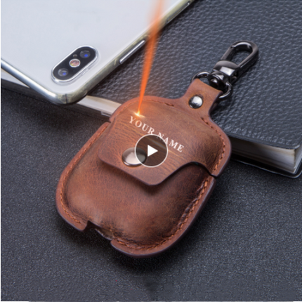 Compatible with Apple, Compatible with Apple , Apple AirPods Covers Leather Keychain Portable Headset