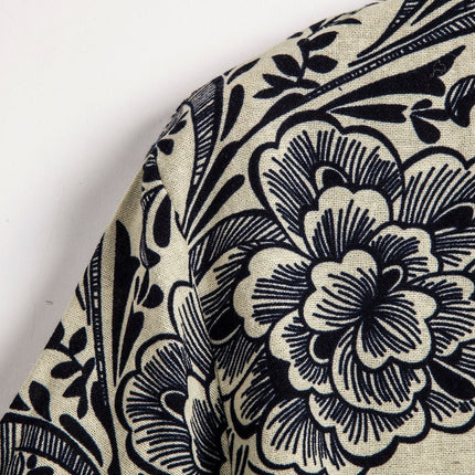 Men's plus size floral short sleeve shirt