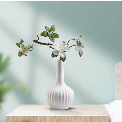 Home Decoration Ceramic Vase Dried Flower Arrangement Vase Starry Sky Minimalist Creative Decoration White Living Room