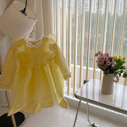 Girls' Organza Princess Dress Ruffled Dress