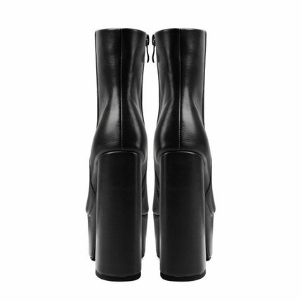Women's Plus Size Chunky High Heel Ankle Boots