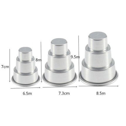 Mini three-layer aluminum alloy cake mold ，