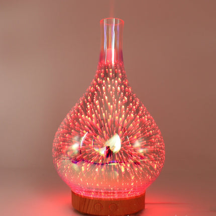 3D Glass Colorful Vase Humidifier Household