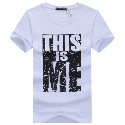 Men's  Plus Size Youth Half-Sleeved T-Shirt