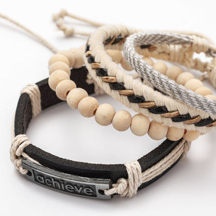 Men's And Women's Personalized Fashion Alphabet Four-piece Bracelet
