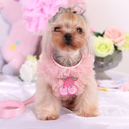 Pet supplies cute lace chest back dog leash
