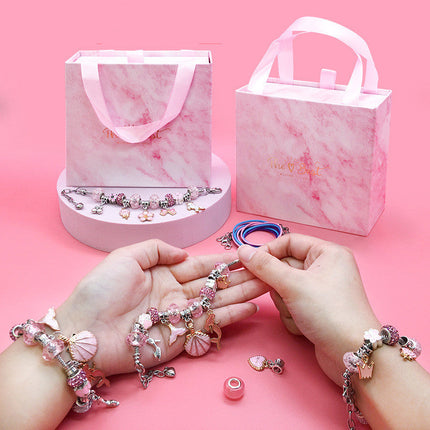 Cartoon Fancy Beaded Bracelet Set Handmade DIY Ornament Gift Box