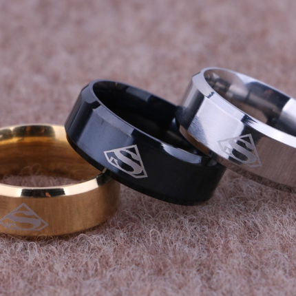 Fashion Titanium Steel Ring 316L Stainless Steel S Shape Men's Ring