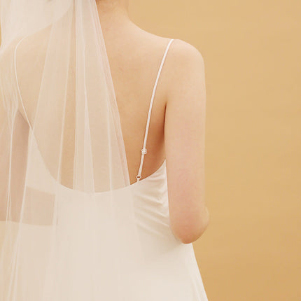 Travel Photo Light Wedding Dress With White Strap