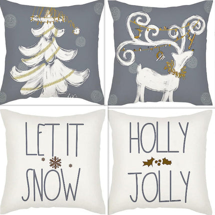 Winter Series Throw Pillow Cover Linen