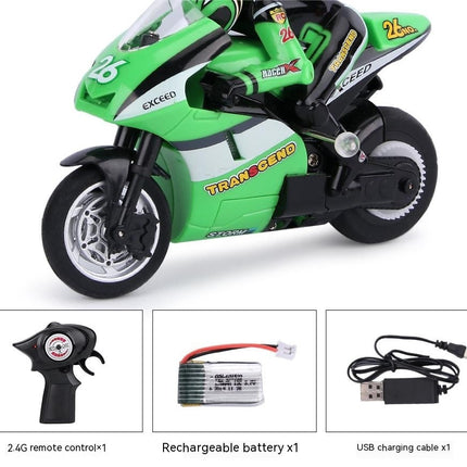 Jumping Remote Control Rechargeable Motorcycle Toy