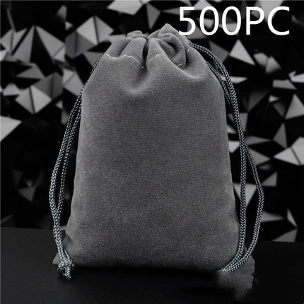 Flannel Drawstring Jewelry Solid Drawstring Pocket