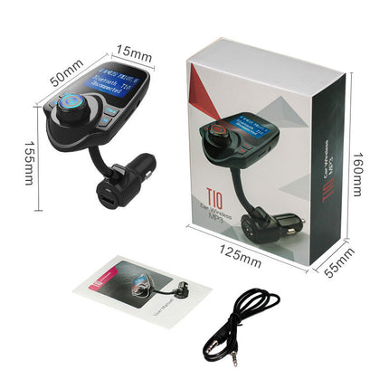 Cross-border Manufacturers Supply T11 Digital Display Vehicular Bluetooth MP3 Player U Disk Music USB Zhitong Car Charger