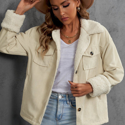 Winter Retro Fur Collar Coat Women
