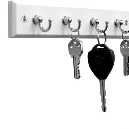 Wall Mount Key Rack Hanger Holder 4 Hook Chain Storage Keys Organizer Home Decor