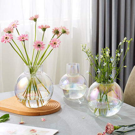 New Ball Colorful Transparent Glass Vase Ornament