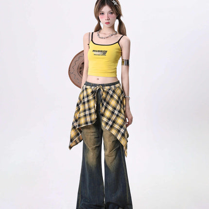 Jeans Women's Skirt Swing Outside Casual Bootcut Pants