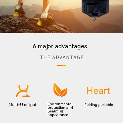 Solar Charging Board Panel Outdoor Power Bank Portable