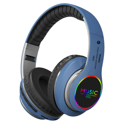 Folding LED Wireless Over-Ear Bluetooth Sports Headphones