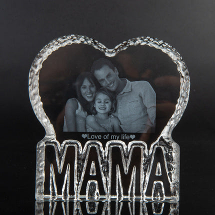 Inner Carved Heart-shaped Crystal Ornaments