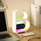 White / Wireless Charger Alarm Clock