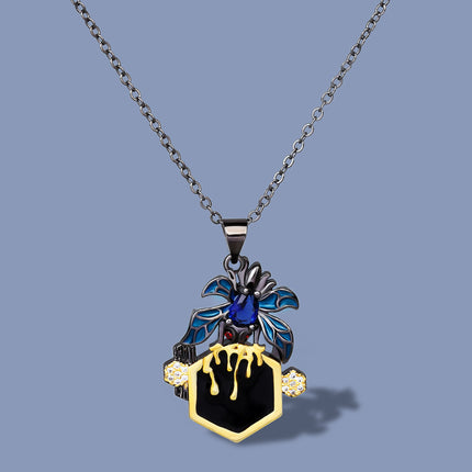 Personalized Retro Short Black And Gold Two-tone Necklace