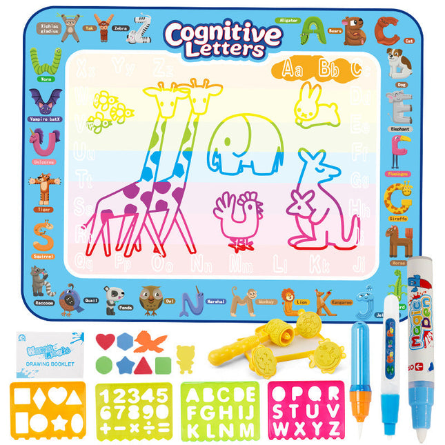 Children's Water Canvas Letters Cognitive Graffiti Mat Educational Writing Board