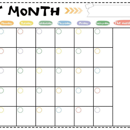 Weekly And Monthly Schedule Refrigerator Pasted With Magnetic Soft White Board