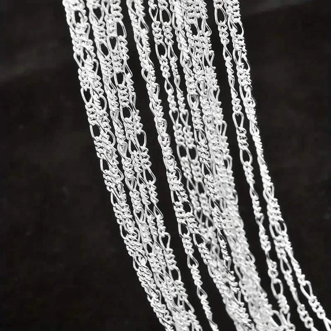 Exquisite Copper Necklace Chain, 16–30in Adjustable, 925 Silver Plated