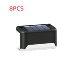 Black Warm Light 8PCs / Solar Garden Lamp